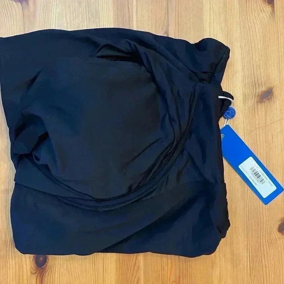 Bare Necessities Birdsong Plus Size Underwire Tankini Swimsuit Top Black Shirred - Picture 9 of 12